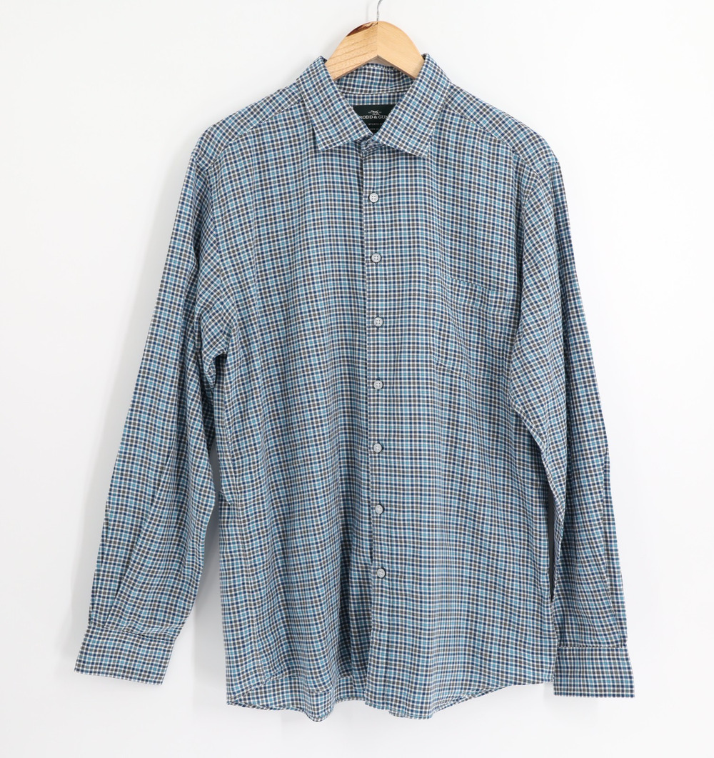 Rodd & Gunn Shirt Men's XL Blue Stripe Long Sleeve Button Up Cotton Sports Fit